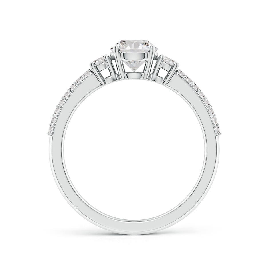 5.9mm IJI1I2 Round Diamond Side Stone Knife-Edge Shank Engagement Ring in P950 Platinum side 199
