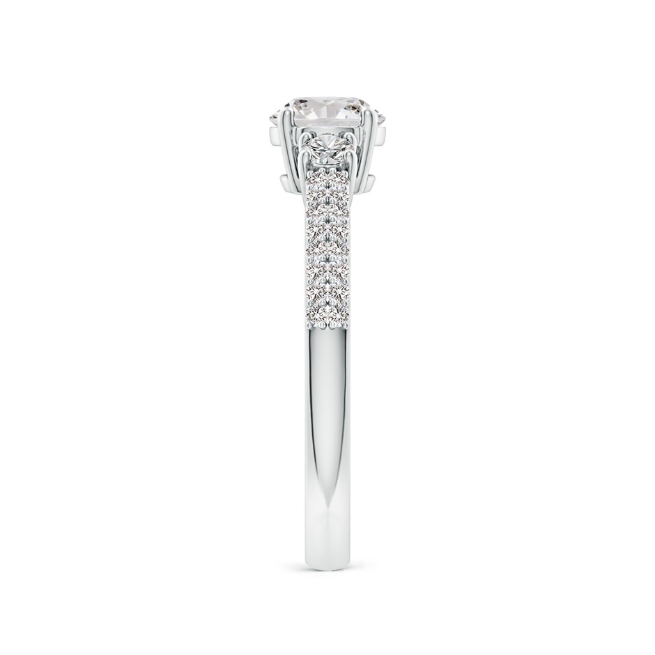 5.9mm IJI1I2 Round Diamond Side Stone Knife-Edge Shank Engagement Ring in P950 Platinum side 299