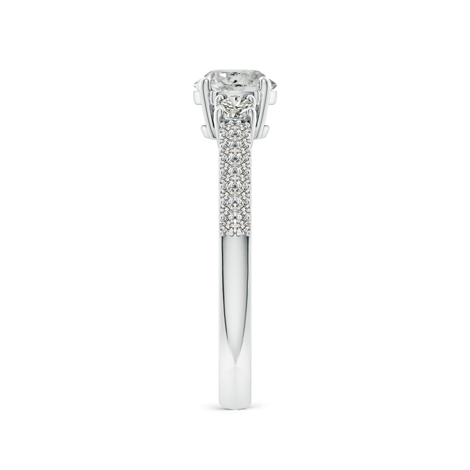 5.9mm KI3 Round Diamond Side Stone Knife-Edge Shank Engagement Ring in White Gold side 299