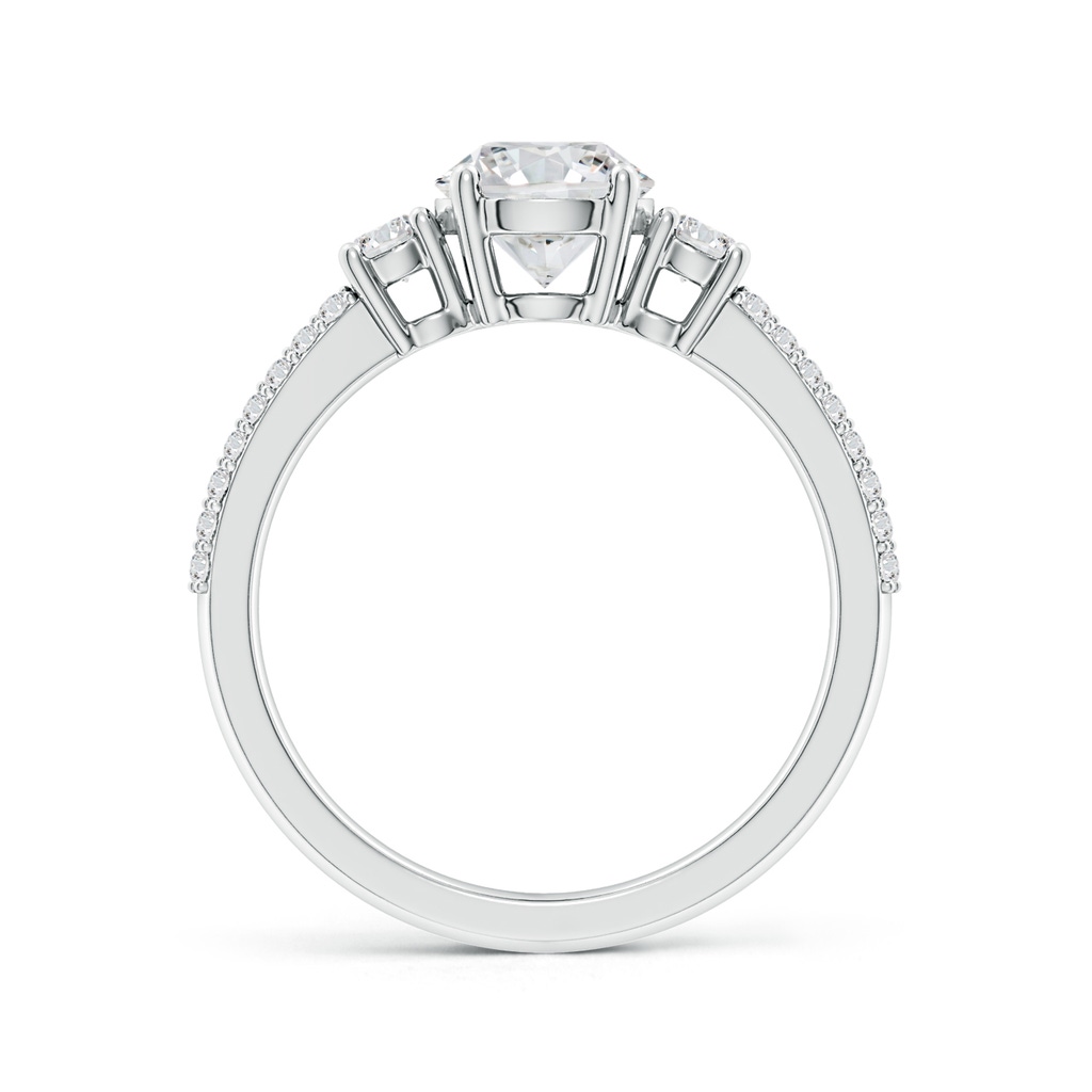 6.5mm HSI2 Round Diamond Side Stone Knife-Edge Shank Engagement Ring in White Gold - side 199