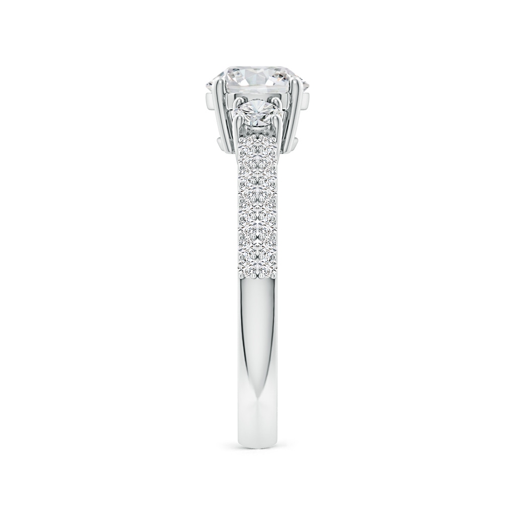 6.5mm HSI2 Round Diamond Side Stone Knife-Edge Shank Engagement Ring in White Gold Side 299