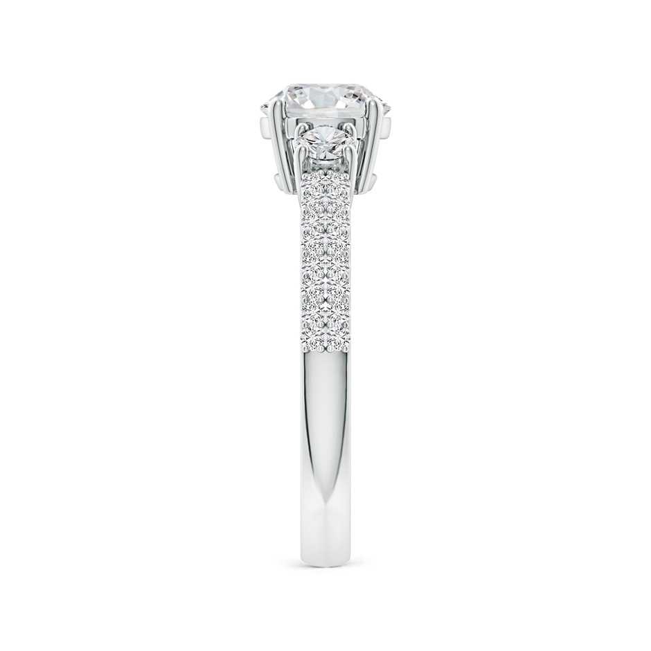 6.5mm HSI2 Round Diamond Side Stone Knife-Edge Shank Engagement Ring in White Gold side 299