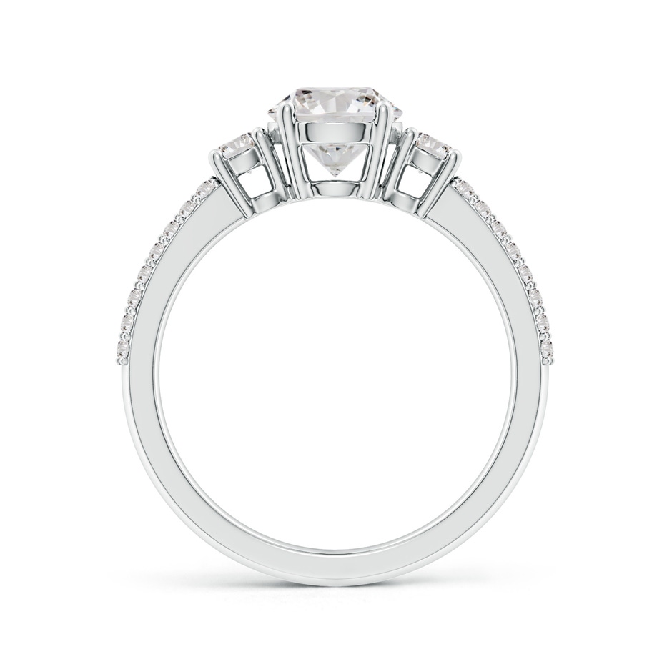 6.5mm IJI1I2 Round Diamond Side Stone Knife-Edge Shank Engagement Ring in P950 Platinum side 199