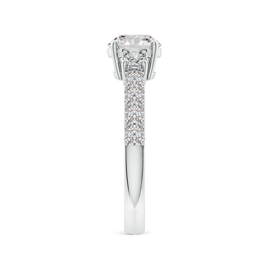 6.5mm IJI1I2 Round Diamond Side Stone Knife-Edge Shank Engagement Ring in P950 Platinum side 299