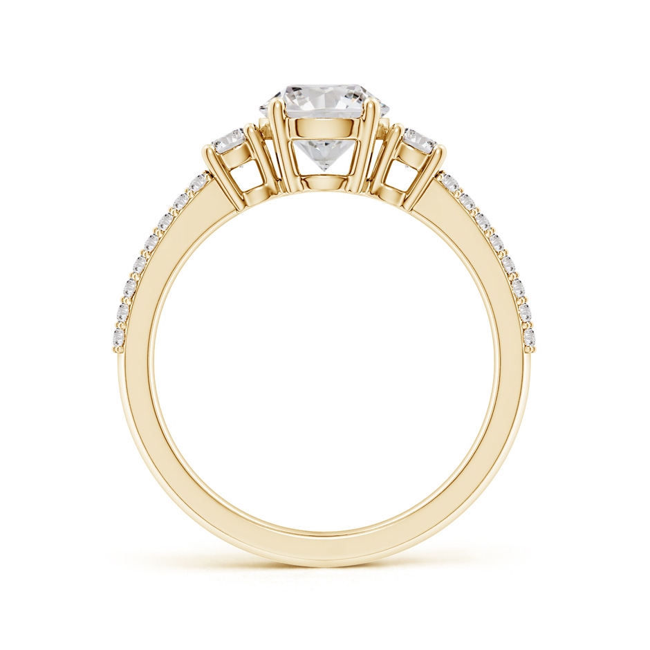 6.5mm IJI1I2 Round Diamond Side Stone Knife-Edge Shank Engagement Ring in Yellow Gold side 199