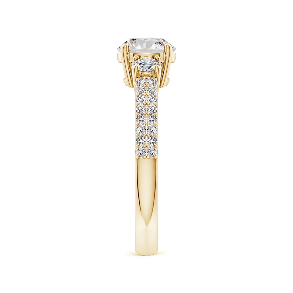 6.5mm IJI1I2 Round Diamond Side Stone Knife-Edge Shank Engagement Ring in Yellow Gold side 299