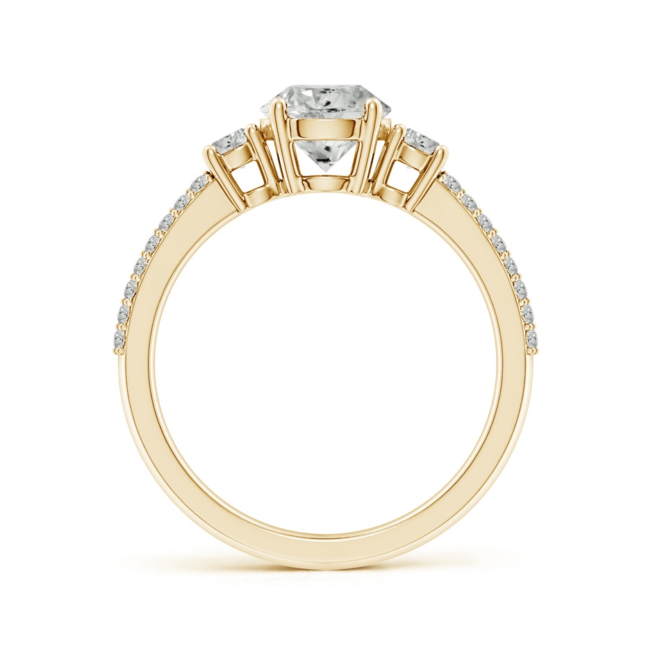 6.5mm KI3 Round Diamond Side Stone Knife-Edge Shank Engagement Ring in Yellow Gold side 199