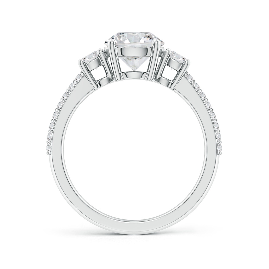 7.4mm HSI2 Round Diamond Side Stone Knife-Edge Shank Engagement Ring in P950 Platinum side 199