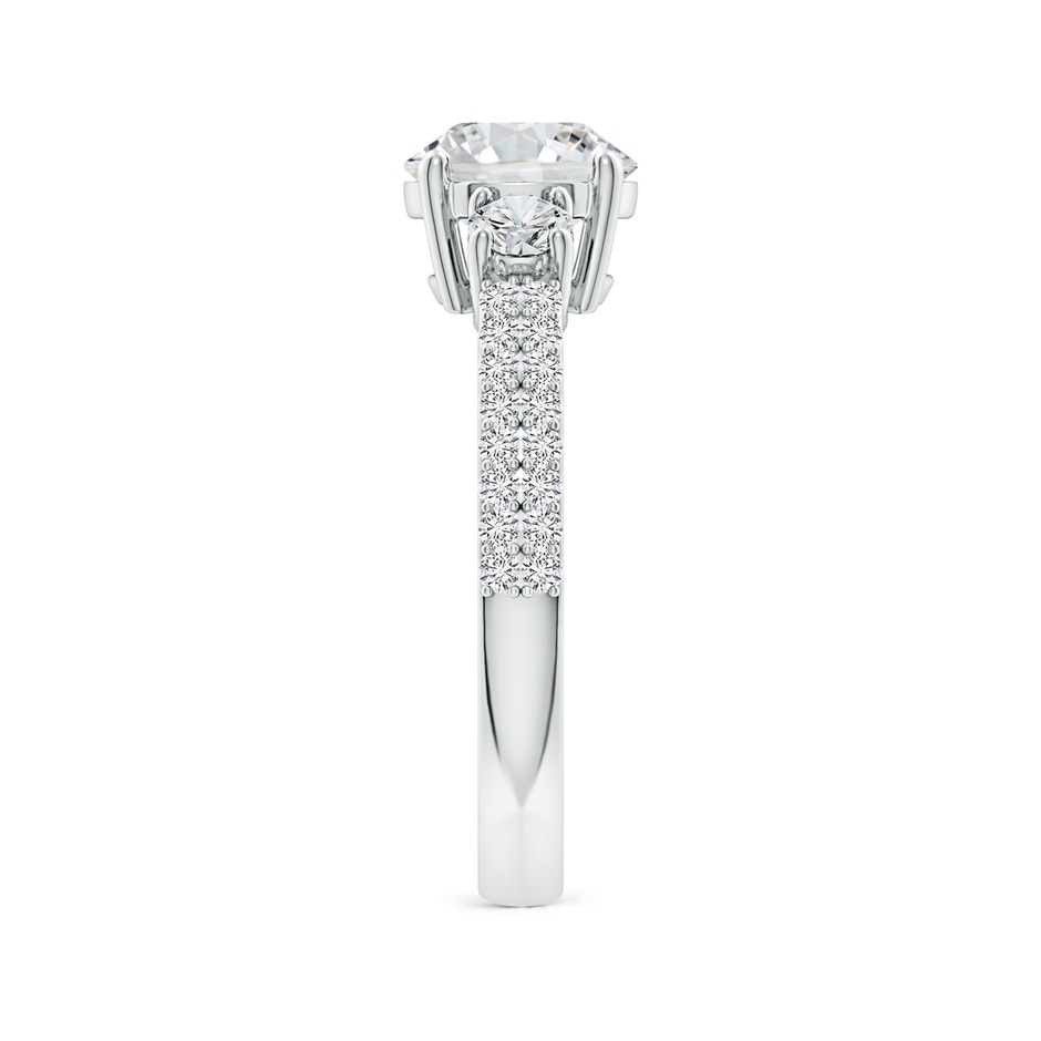 7.4mm HSI2 Round Diamond Side Stone Knife-Edge Shank Engagement Ring in P950 Platinum side 299