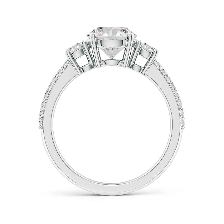 7.4mm IJI1I2 Round Diamond Side Stone Knife-Edge Shank Engagement Ring in P950 Platinum side 199