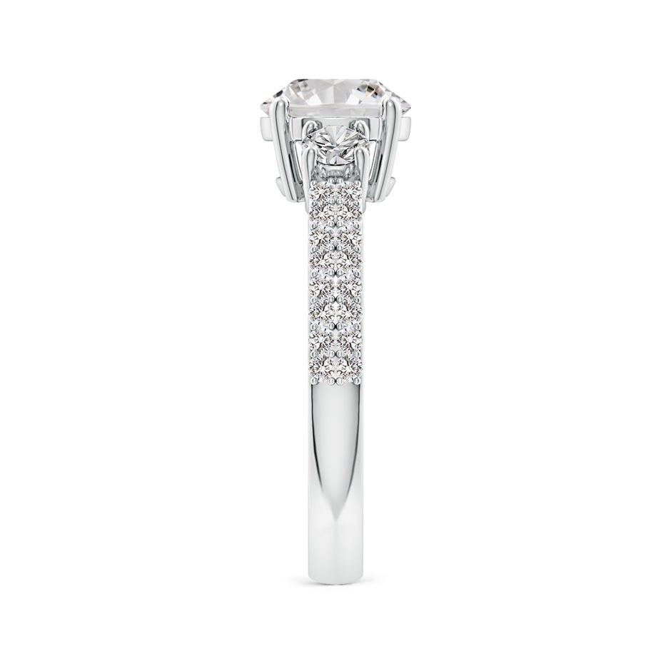 7.4mm IJI1I2 Round Diamond Side Stone Knife-Edge Shank Engagement Ring in P950 Platinum side 299