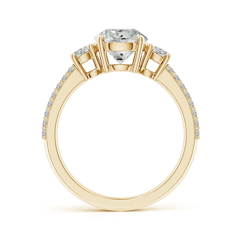 7.4mm KI3 Round Diamond Side Stone Knife-Edge Shank Engagement Ring in Yellow Gold side 199