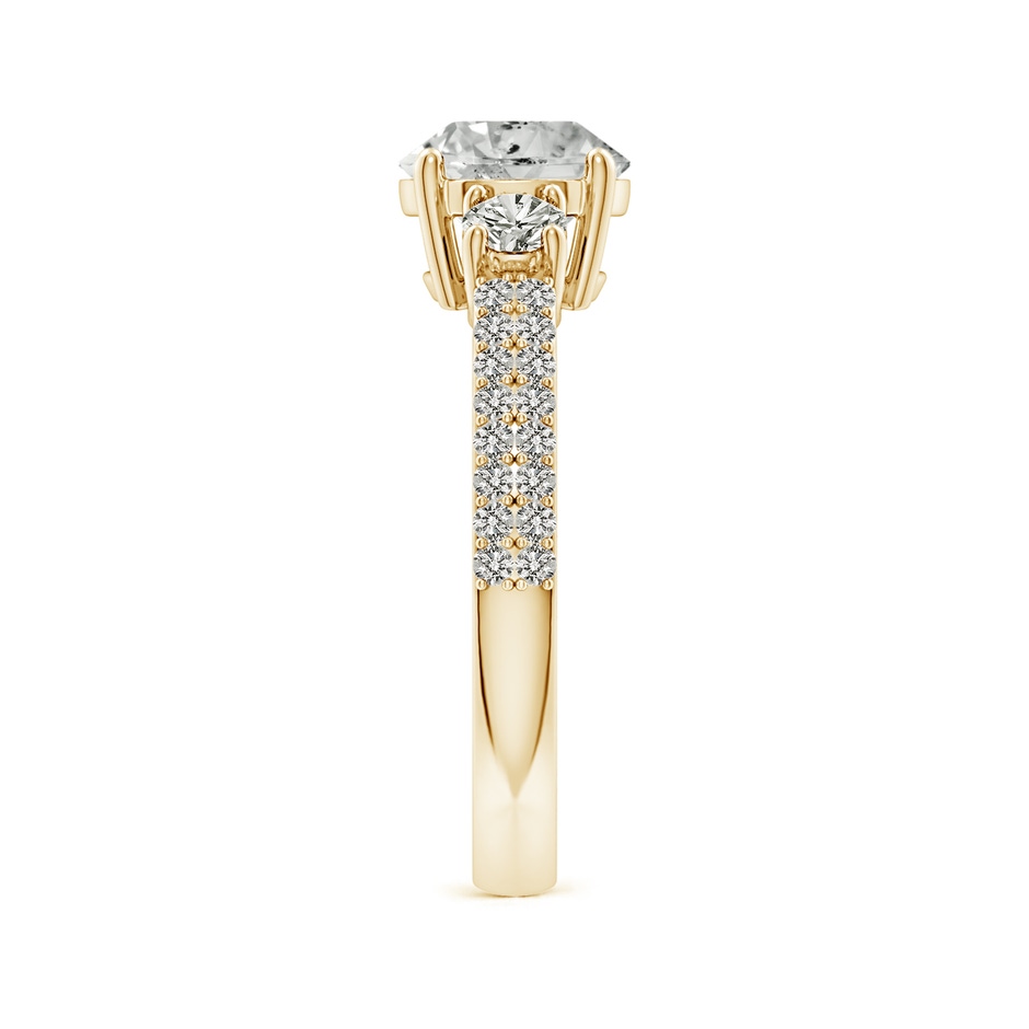 7.4mm KI3 Round Diamond Side Stone Knife-Edge Shank Engagement Ring in Yellow Gold side 299