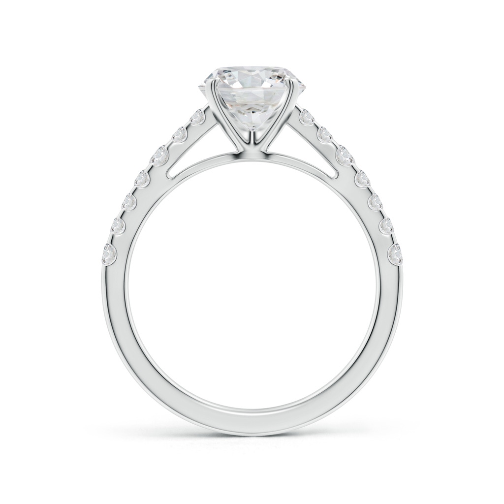 7.4mm HSI2 Solitaire Round Diamond Station Engagement Ring in White Gold Side 199