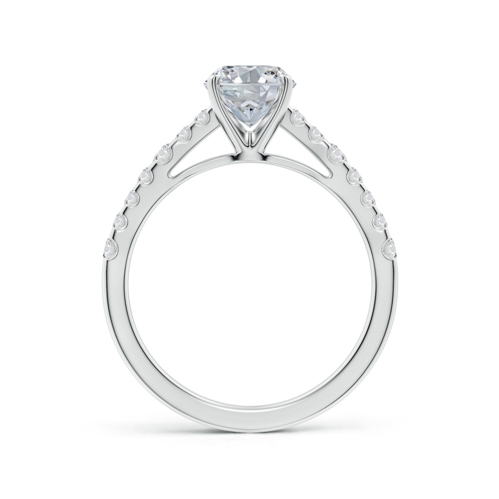 8.5x6.5mm HSI2 Solitaire Oval Diamond Station Engagement Ring in White Gold Side 199