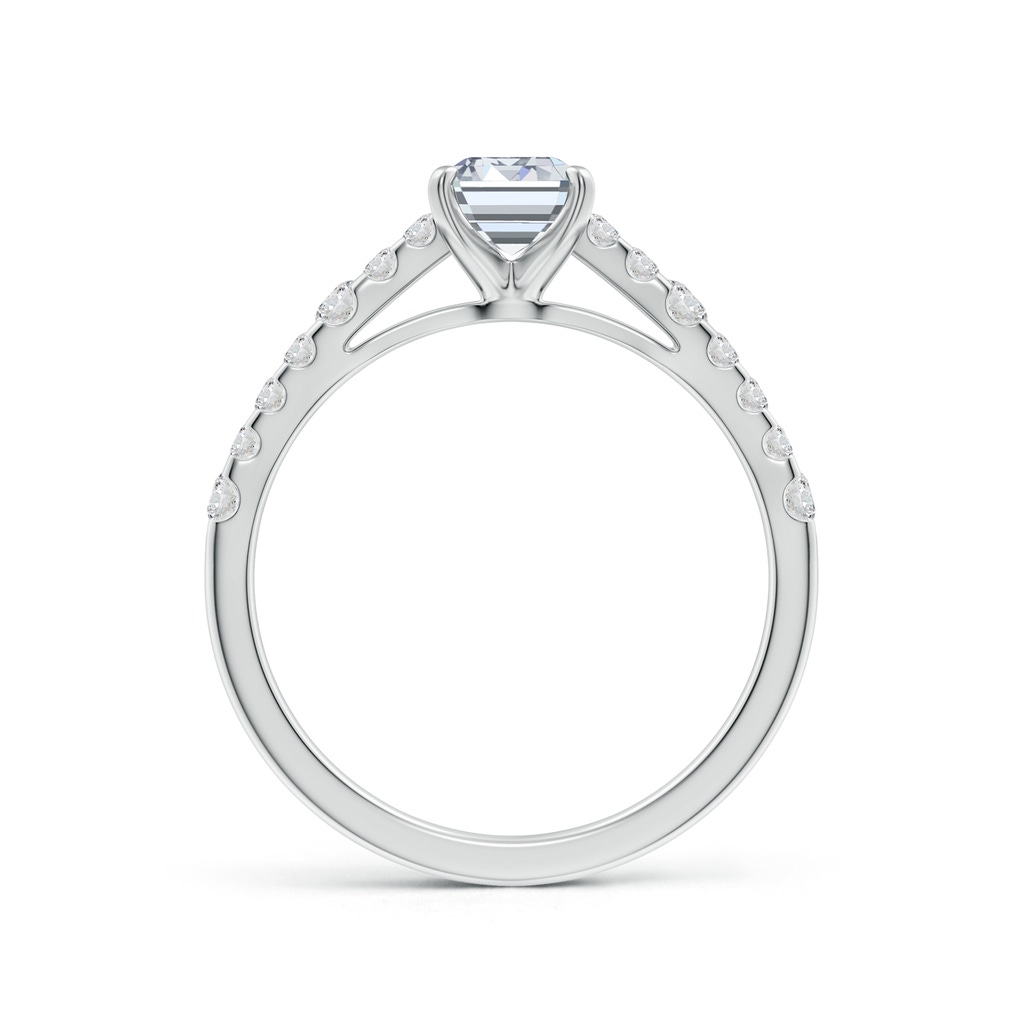 7x5mm HSI2 Solitaire Emerald-Cut Diamond Station Engagement Ring in White Gold Side 199