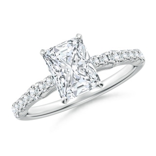 7.5x5.8mm GVS2 Solitaire Radiant-Cut Diamond Station Engagement Ring in P950 Platinum