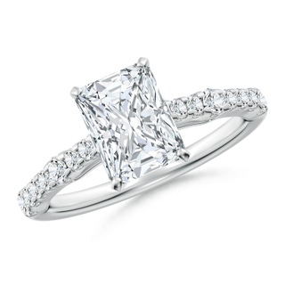 8x6mm GVS2 Solitaire Radiant-Cut Diamond Station Engagement Ring in P950 Platinum