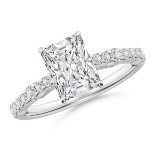 8x6mm HSI2 Solitaire Radiant-Cut Diamond Station Engagement Ring in P950 Platinum