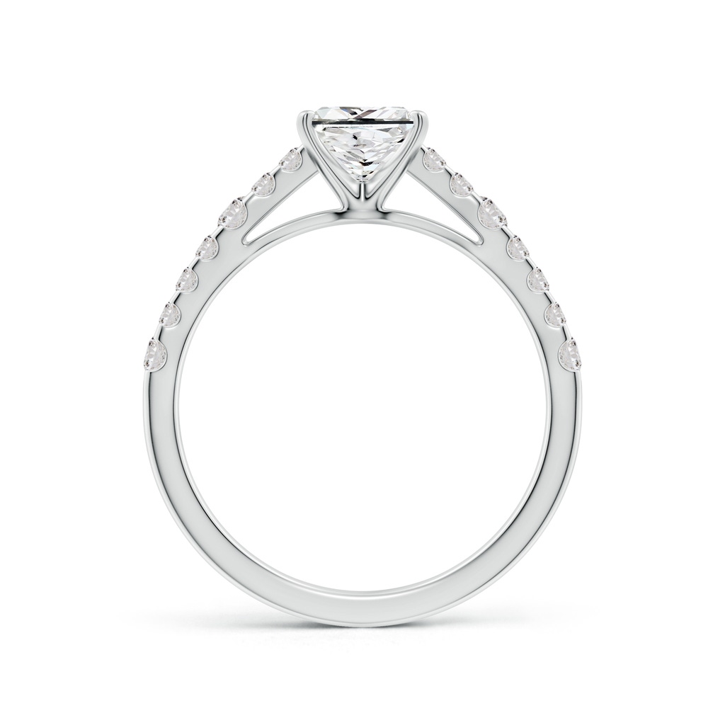 5.5mm IJI1I2 Solitaire Princess-Cut Diamond Station Engagement Ring in White Gold Side 199