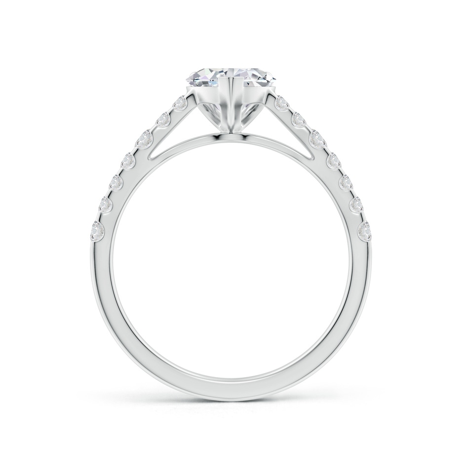 6.5mm HSI2 Solitaire Heart Diamond Station Engagement Ring in White Gold side 199