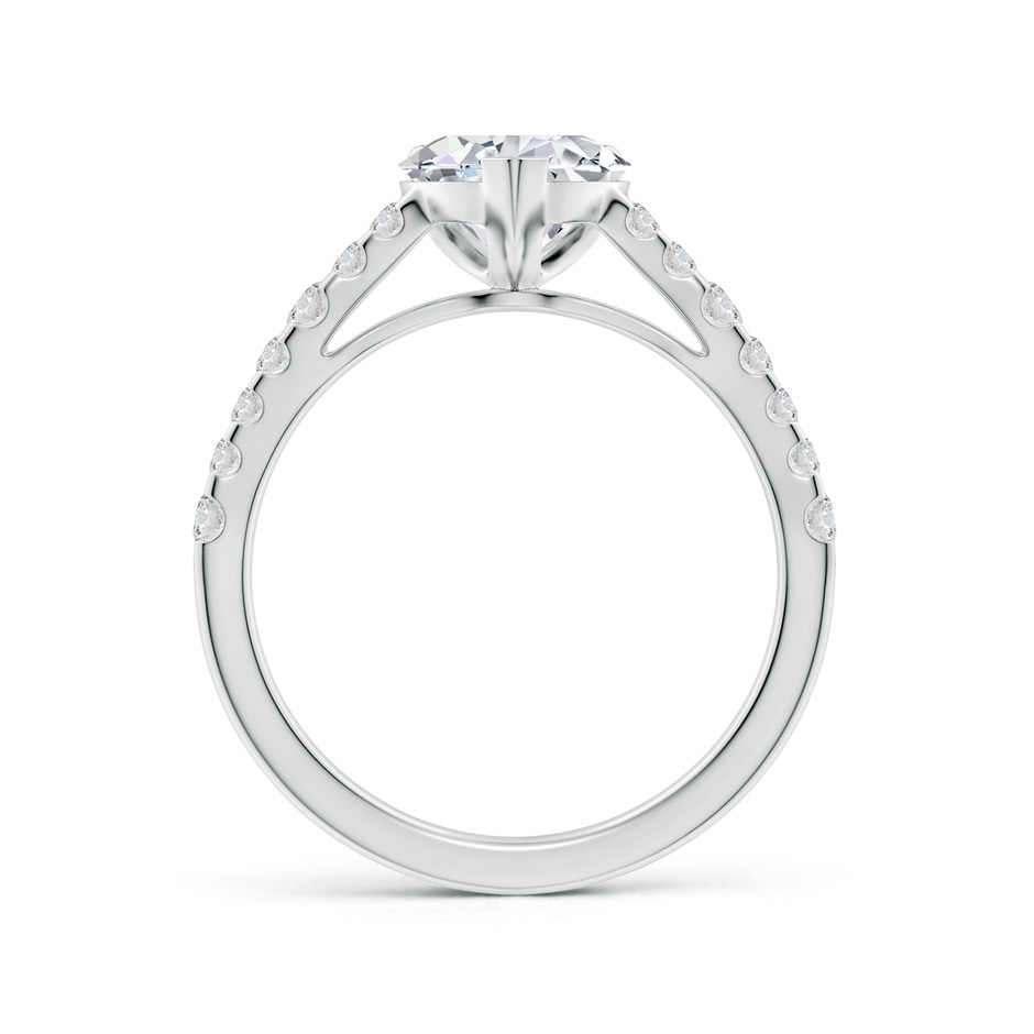 7.5mm HSI2 Solitaire Heart Diamond Station Engagement Ring in White Gold side 199