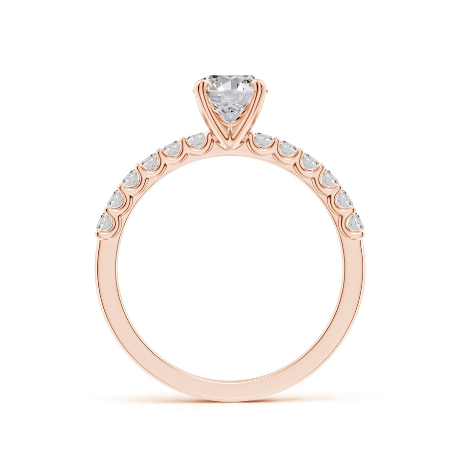 7.7x5.7mm IJI1I2 Oval Diamond Solitaire Engagement Ring with Diamond Accents in Rose Gold side 199