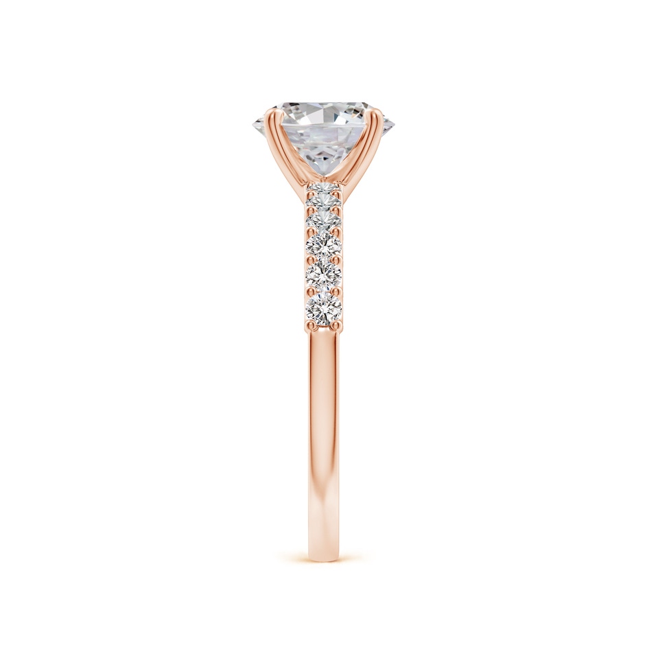 7.7x5.7mm IJI1I2 Oval Diamond Solitaire Engagement Ring with Diamond Accents in Rose Gold side 299