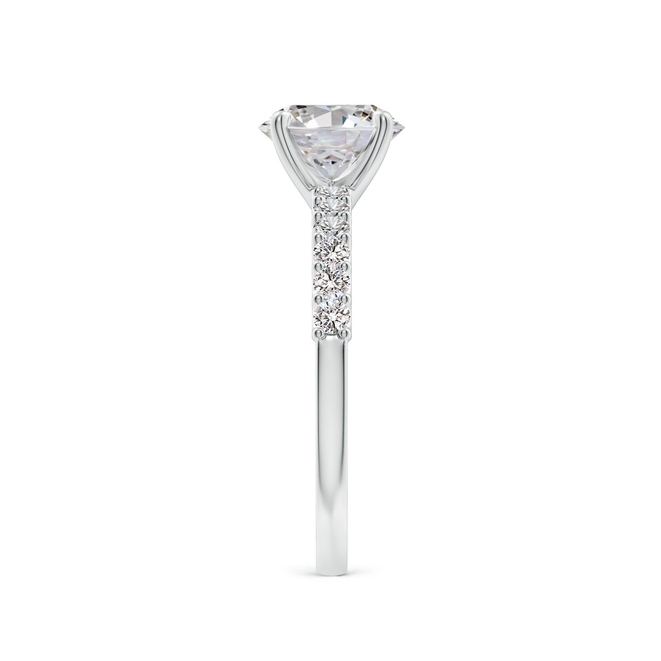 7.7x5.7mm IJI1I2 Oval Diamond Solitaire Engagement Ring with Diamond Accents in White Gold side 299