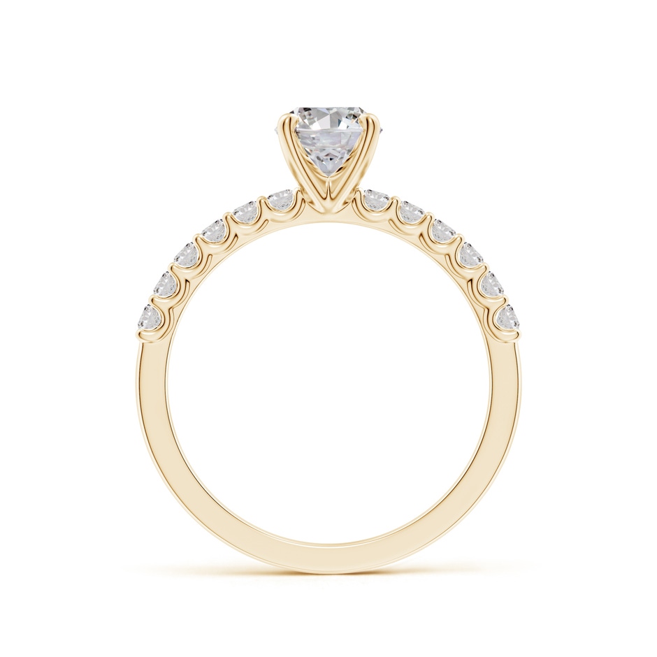 7.7x5.7mm IJI1I2 Oval Diamond Solitaire Engagement Ring with Diamond Accents in Yellow Gold side 199