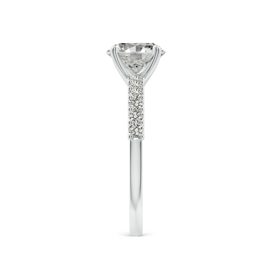 7.7x5.7mm KI3 Oval Diamond Solitaire Engagement Ring with Diamond Accents in White Gold side 299