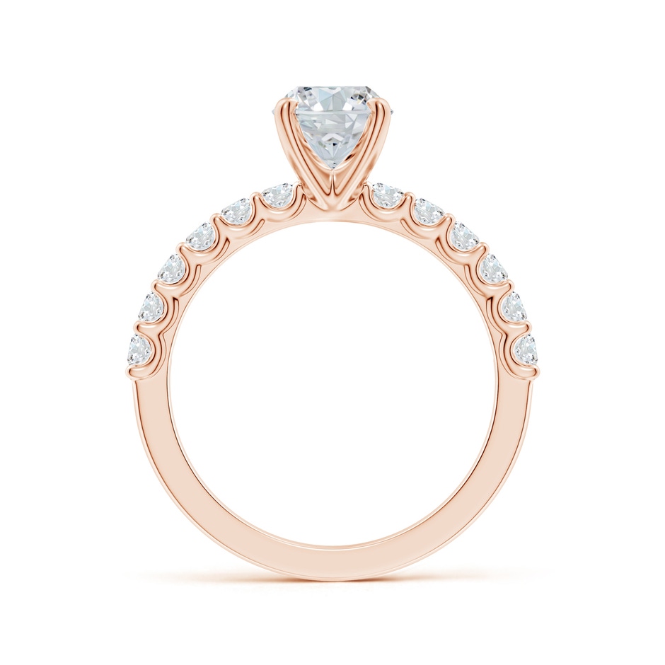 8.5x6.5mm GVS2 Oval Diamond Solitaire Engagement Ring with Diamond Accents in 18K Rose Gold side 199