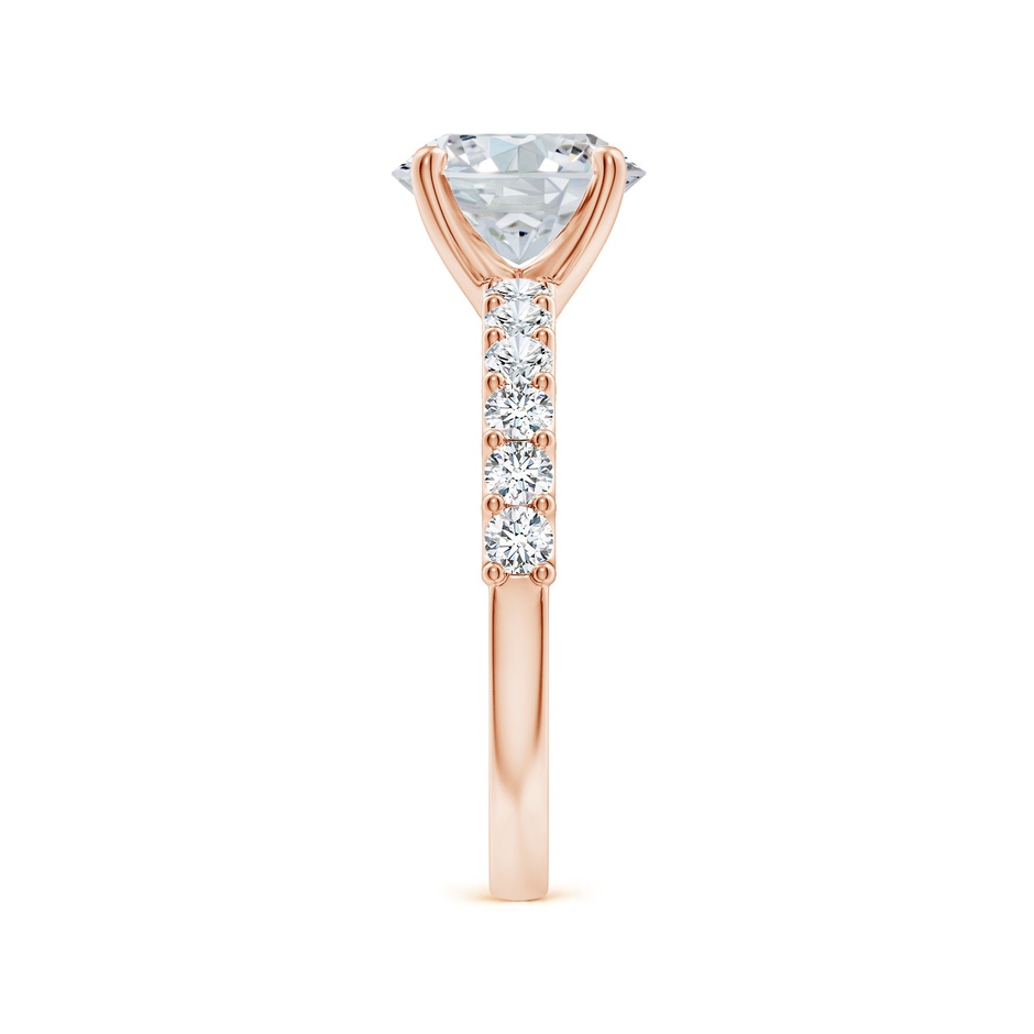 8.5x6.5mm GVS2 Oval Diamond Solitaire Engagement Ring with Diamond Accents in 18K Rose Gold side 299