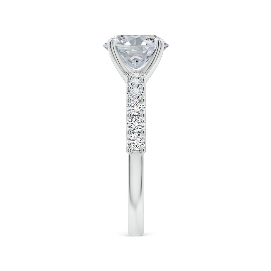 8.5x6.5mm HSI2 Oval Diamond Solitaire Engagement Ring with Diamond Accents in White Gold side 299