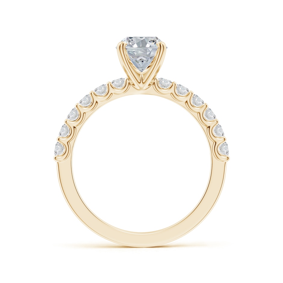 8.5x6.5mm HSI2 Oval Diamond Solitaire Engagement Ring with Diamond Accents in Yellow Gold side 199