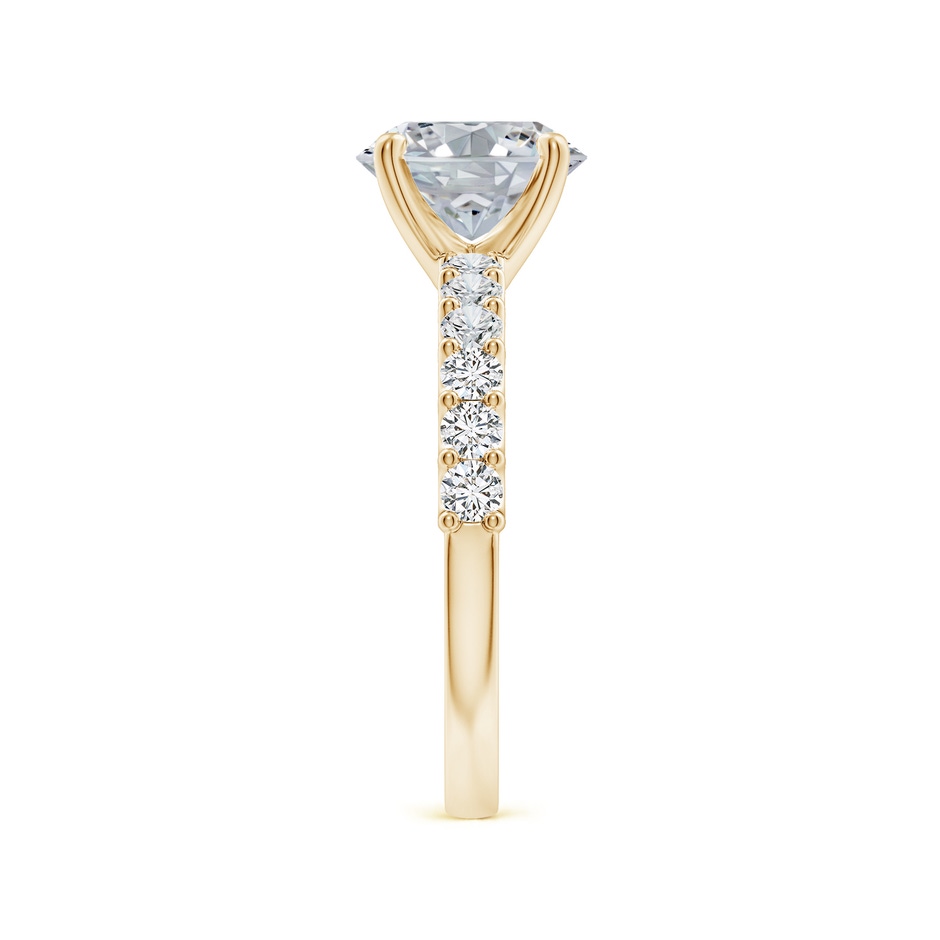 8.5x6.5mm HSI2 Oval Diamond Solitaire Engagement Ring with Diamond Accents in Yellow Gold side 299