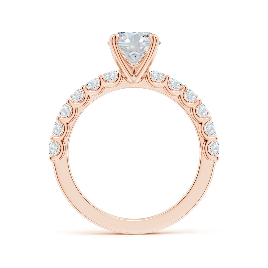 9x7mm GVS2 Oval Diamond Solitaire Engagement Ring with Diamond Accents in 18K Rose Gold side 199
