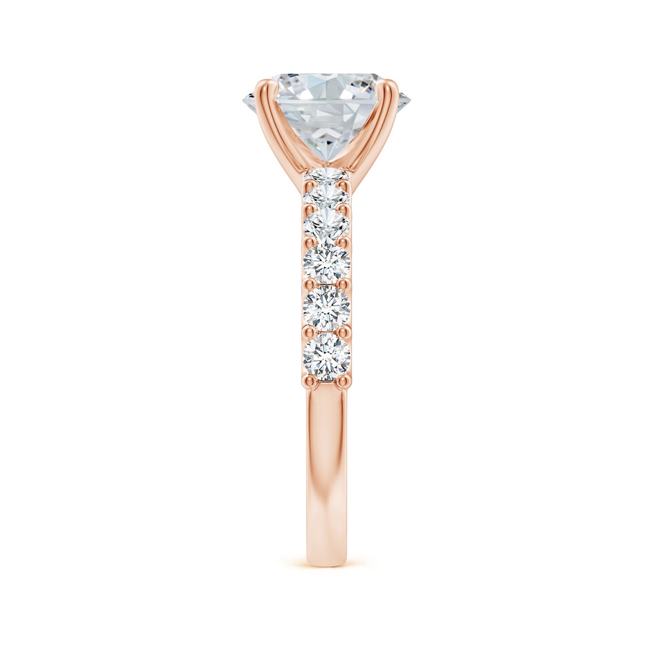 9x7mm GVS2 Oval Diamond Solitaire Engagement Ring with Diamond Accents in 18K Rose Gold side 299