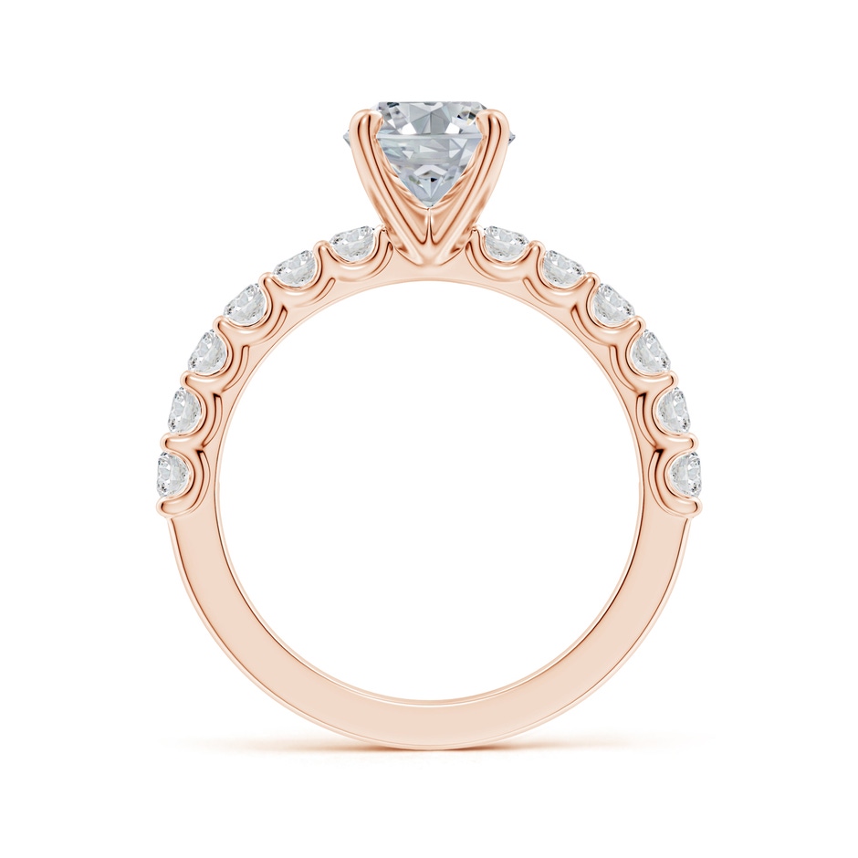 9x7mm HSI2 Oval Diamond Solitaire Engagement Ring with Diamond Accents in 18K Rose Gold side 199
