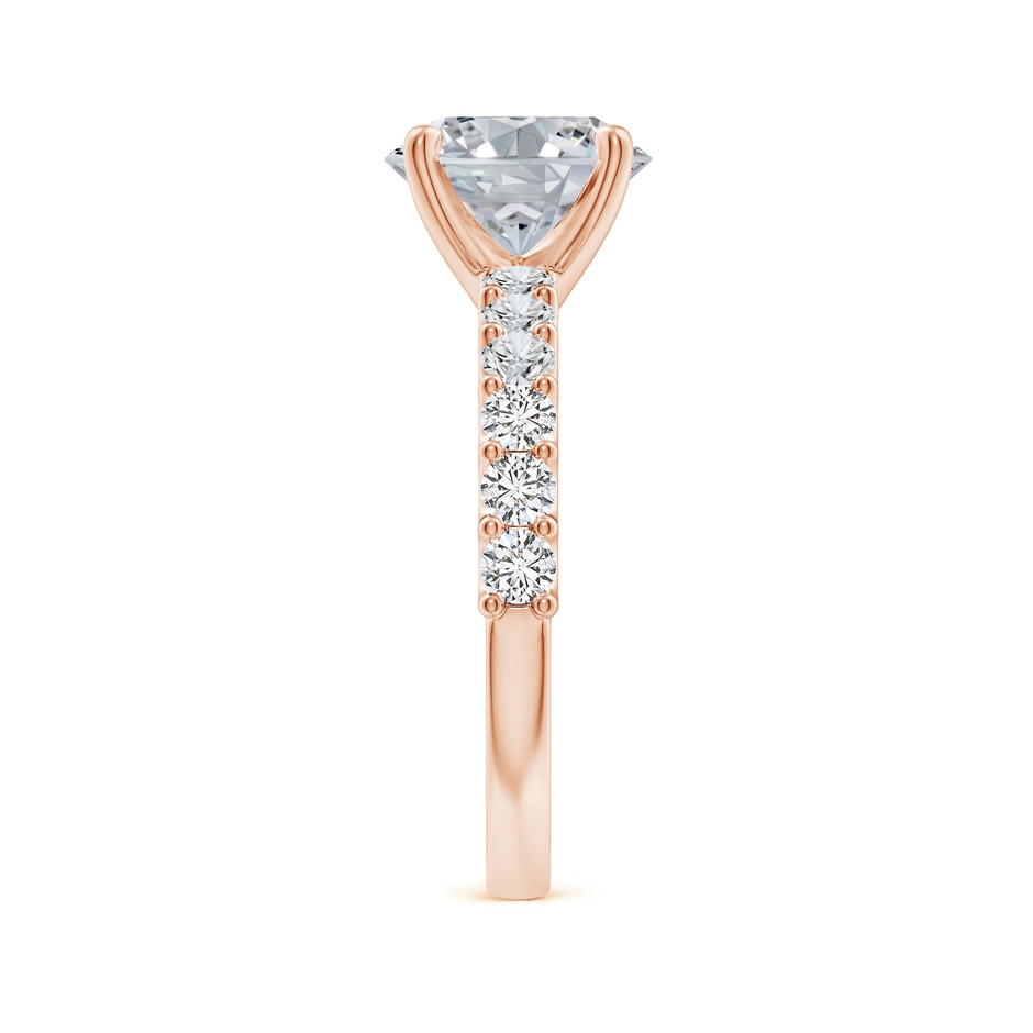 9x7mm HSI2 Oval Diamond Solitaire Engagement Ring with Diamond Accents in 18K Rose Gold side 299