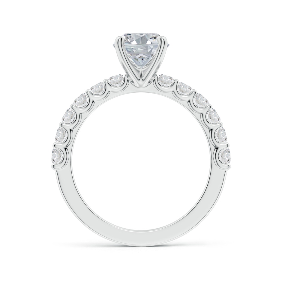 9x7mm HSI2 Oval Diamond Solitaire Engagement Ring with Diamond Accents in White Gold side 199
