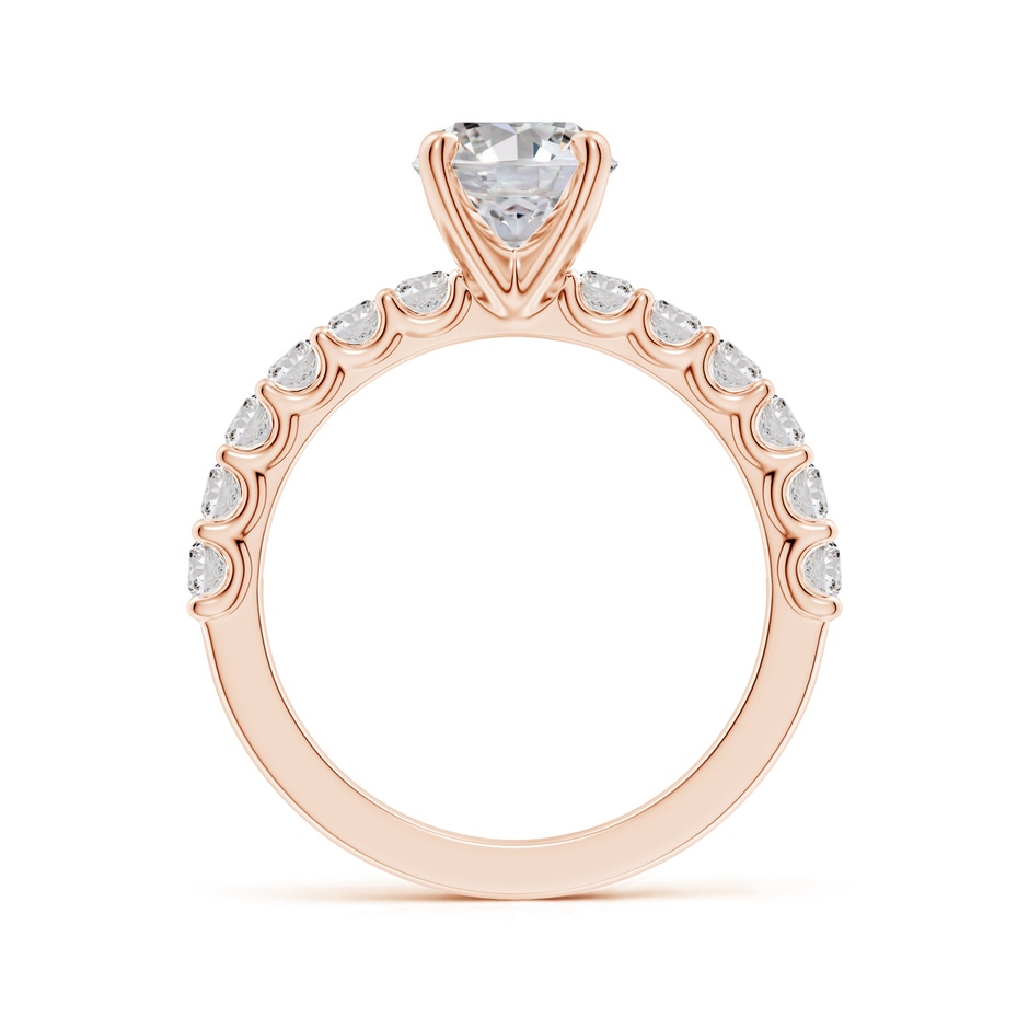 9x7mm IJI1I2 Oval Diamond Solitaire Engagement Ring with Diamond Accents in Rose Gold side 199