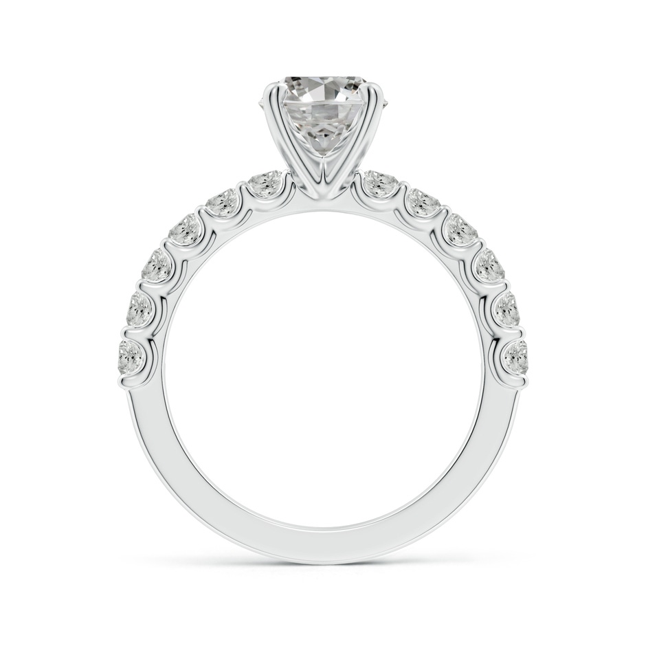 9x7mm KI3 Oval Diamond Solitaire Engagement Ring with Diamond Accents in P950 Platinum side 199