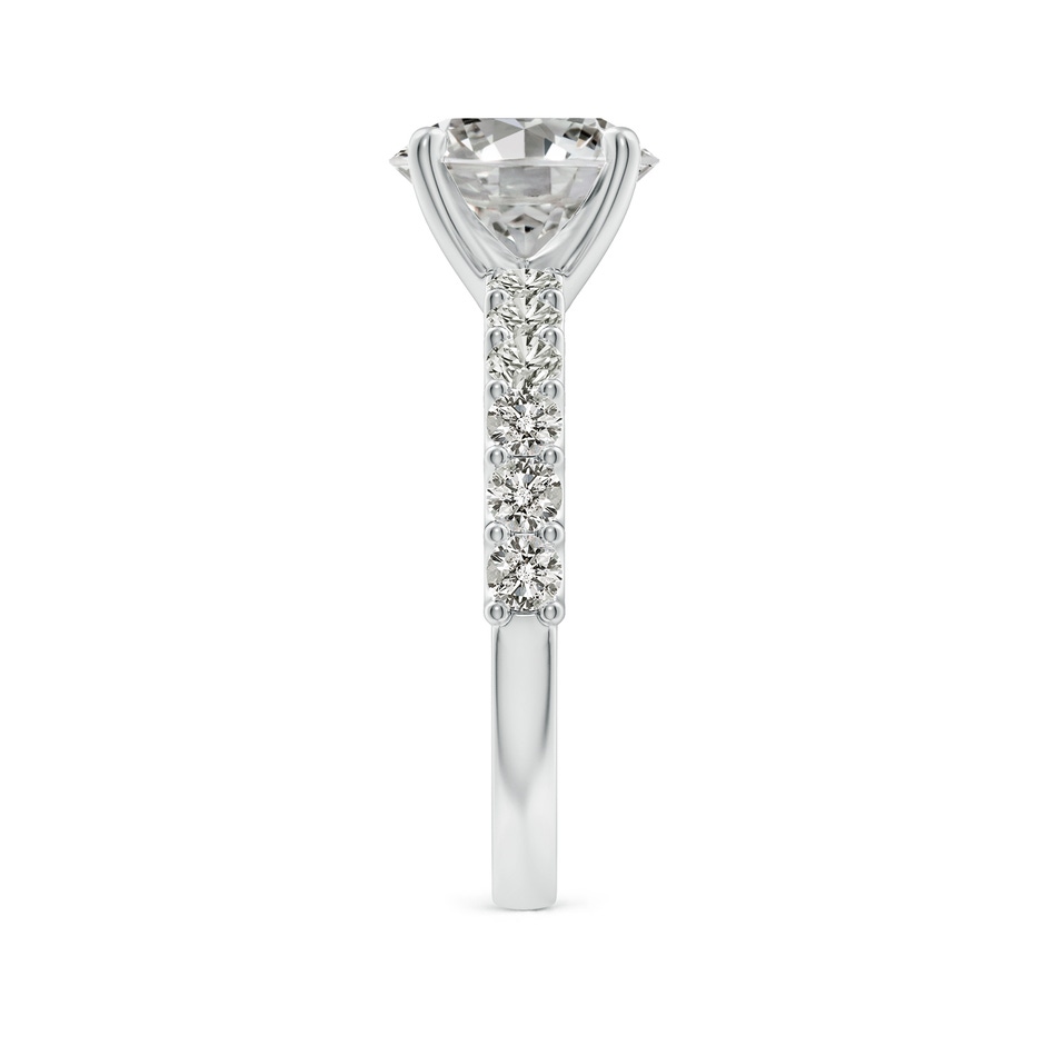 9x7mm KI3 Oval Diamond Solitaire Engagement Ring with Diamond Accents in P950 Platinum side 299
