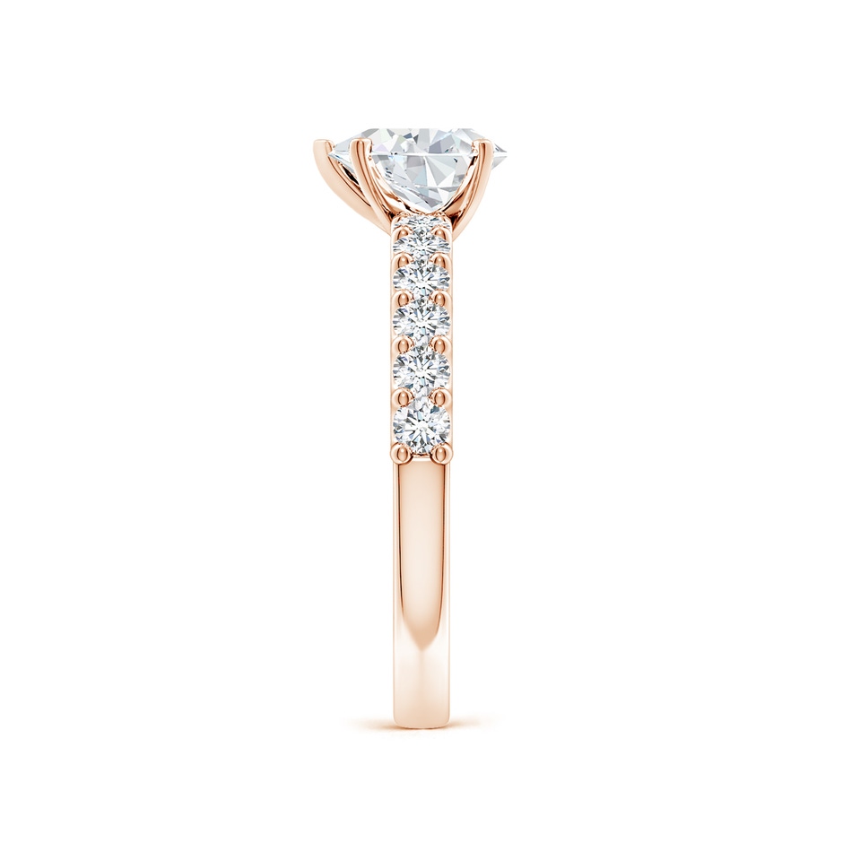 7.7x5.7mm GVS2 Pear Diamond Solitaire Engagement Ring with Diamond Accents in Rose Gold side 299