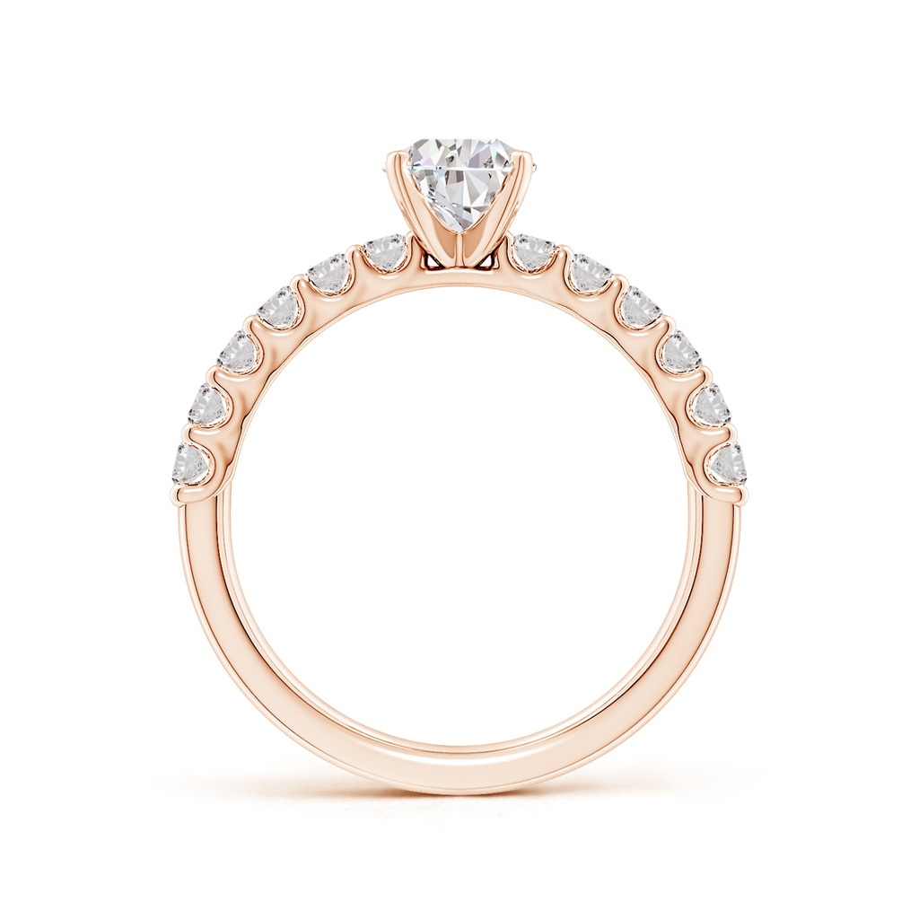 7.7x5.7mm IJI1I2 Pear Diamond Solitaire Engagement Ring with Diamond Accents in Rose Gold Side 199
