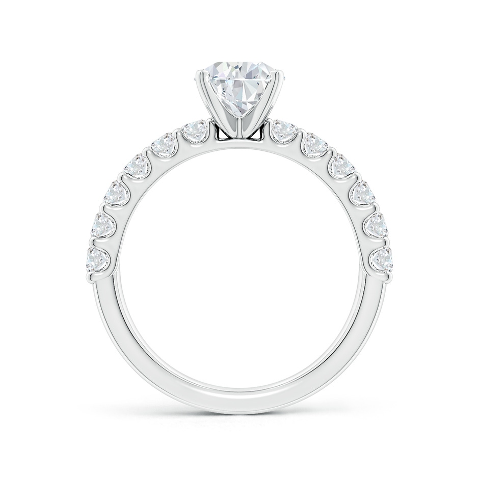 8.5x6.5mm GVS2 Pear Diamond Solitaire Engagement Ring with Diamond Accents in P950 Platinum side 199