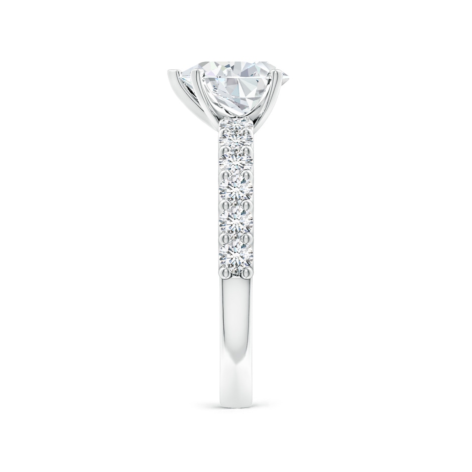 8.5x6.5mm GVS2 Pear Diamond Solitaire Engagement Ring with Diamond Accents in P950 Platinum side 299