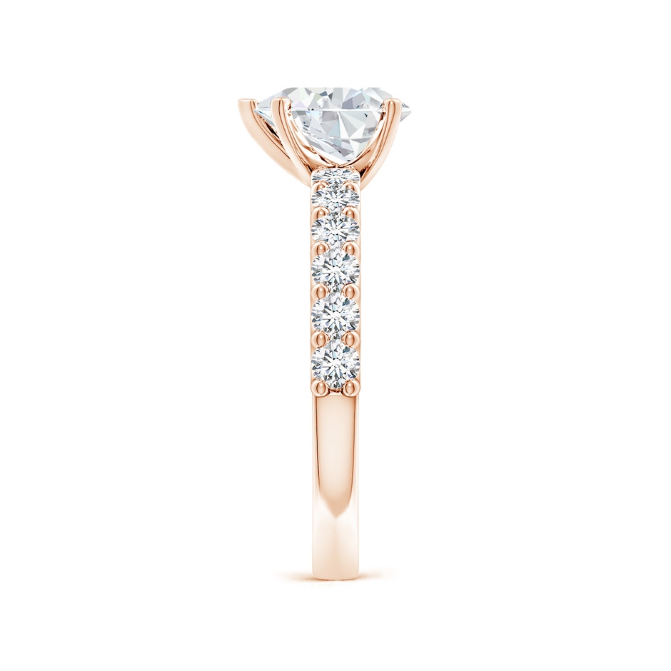 8.5x6.5mm GVS2 Pear Diamond Solitaire Engagement Ring with Diamond Accents in Rose Gold side 299