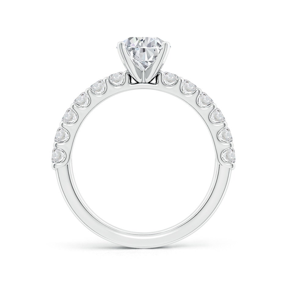 8.5x6.5mm HSI2 Pear Diamond Solitaire Engagement Ring with Diamond Accents in White Gold side 199